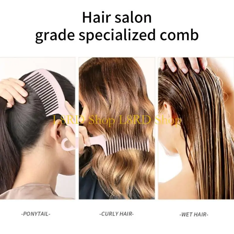 L8RD Large Hair Comb Wide Tooth Comb Hair Detangling Comb for Curly Hair Wet Dry