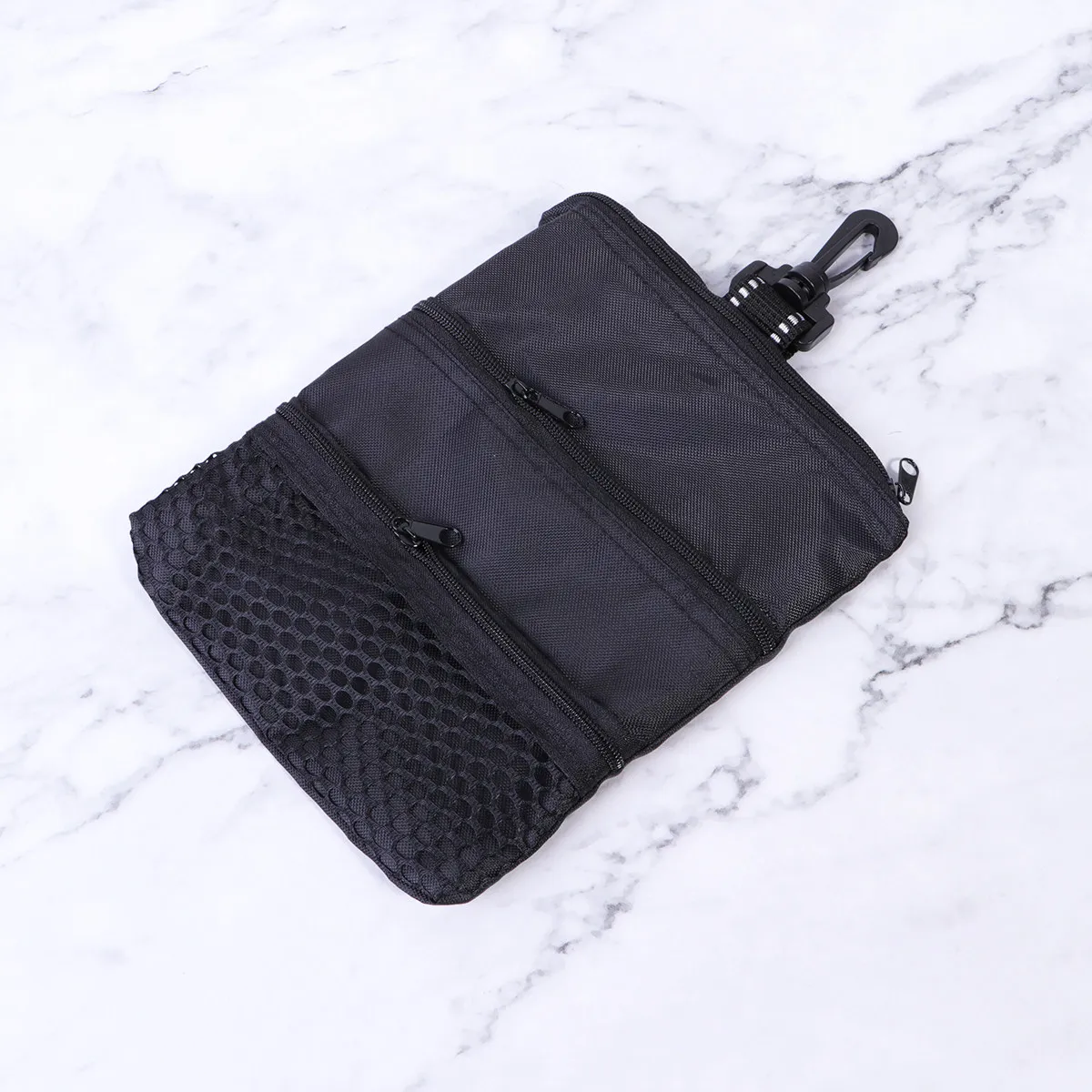 

1Pcs Multifunctional Golf Ball Storage Bag Tee Pouch Kit for Equipment Valuables Portable Organizer with Zipper Safety Pocket