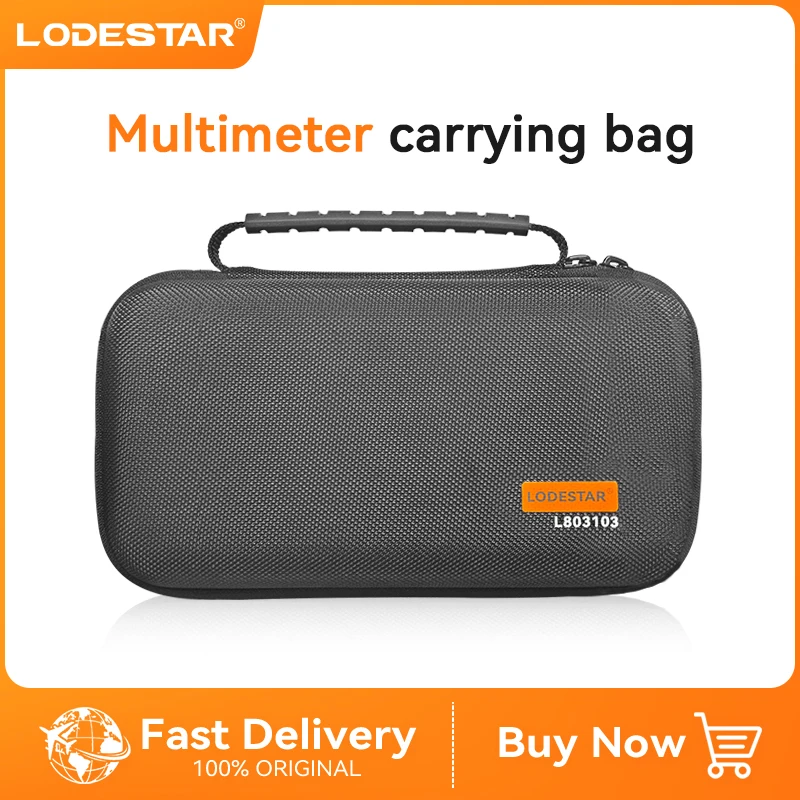 LODESTAR Hard EVA Protective Case Waterproof Shockproof Multimeter Carry Storage Bag Mesh Pocket Organizer Cover Compatible
