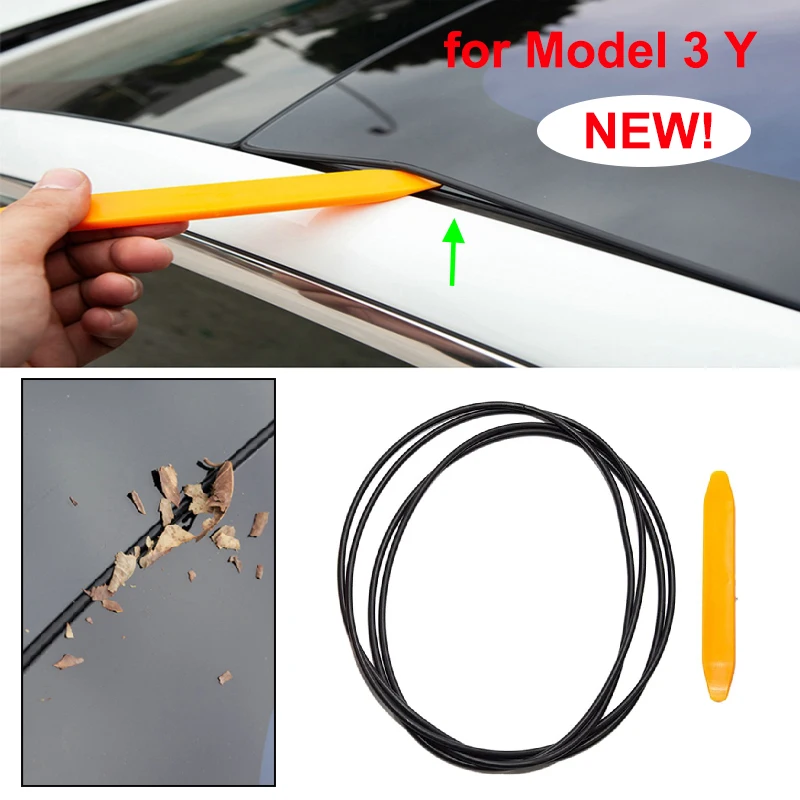

Sunroof Rubber Seal for Tesla Model Y LAUNCH 2025 Model 3 Highland Roof Noise Reduction Sealing Strip Soundproof Kit with Tools