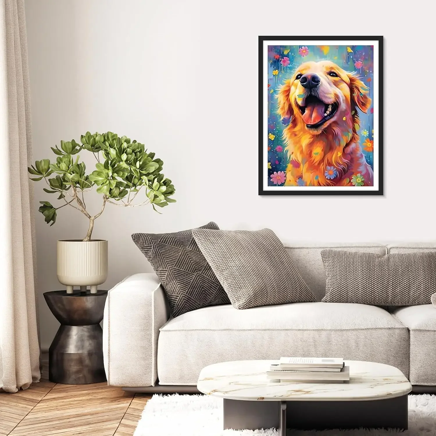 Zestawy do malowania diamentami 5D dla dorosłych Zestawy do malowania diamentów dla psów Golden Retriever Gem Art and Crafts Gift Home Wall Decor