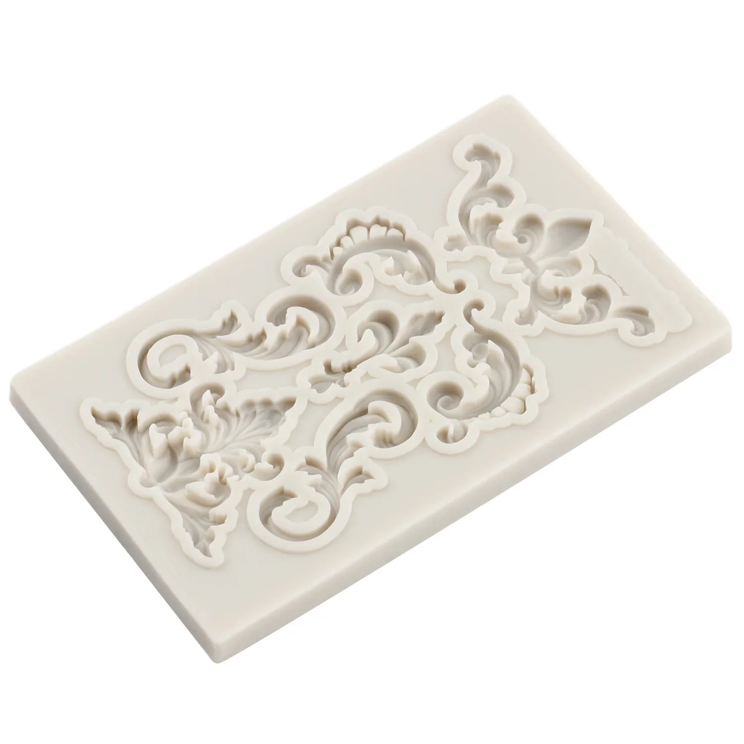 Lace Flower Vine Pattern Silicone Molds Lace Mat DIY Relief Fondant Cake Decorating Tools Cupcake Topper Candy Chocolate Moulds