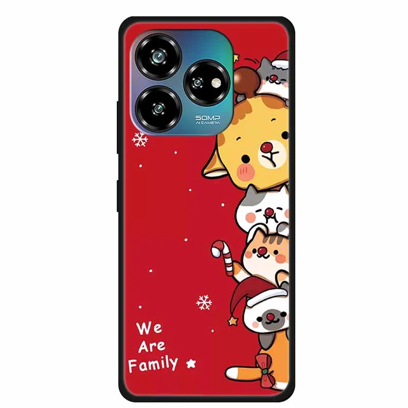 Christmas Lovely Cover For ZTE Axon 60 Lite Case  Axon60 50 40 Lite Pro Ultra 30 Soft Silicone TPU Phone Case For ZTE Axon 60 4G