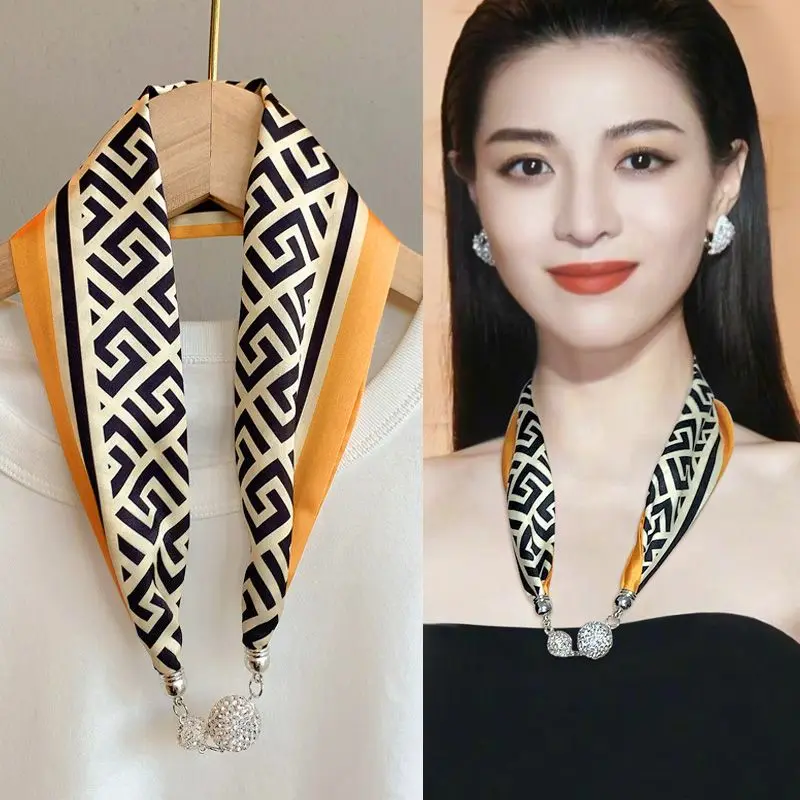 2024 NEW Fashion Magnetic Buckle Ribbon for neck protection