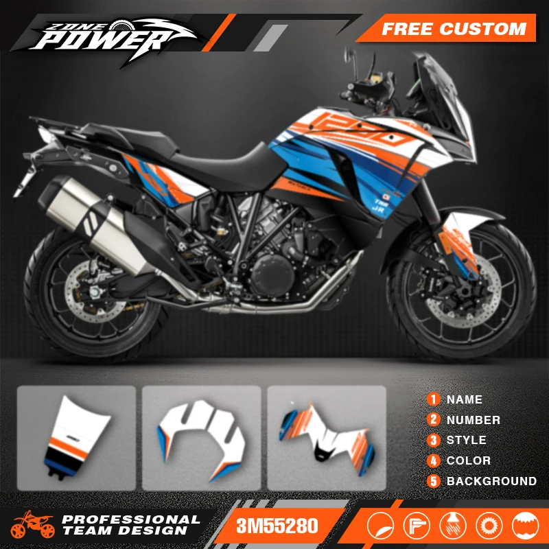 Powerzone Graphics Motorcycle Decal Sticker Deco Kits For KTM ADV1290 ADVENTURE ADV-R ADV-S 2017 2018 2019 2020 Customized 10