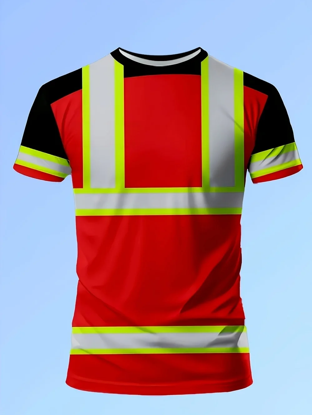 Neues 2026 Sommer Herren Sicherheits-Arbeits-T-Shirt Schnelltrocknend Grün Neutrale Kleidung Kurzarm Oberteile Tees Arbeitskleidung Komfort Herrenbekleidung – Detail 6