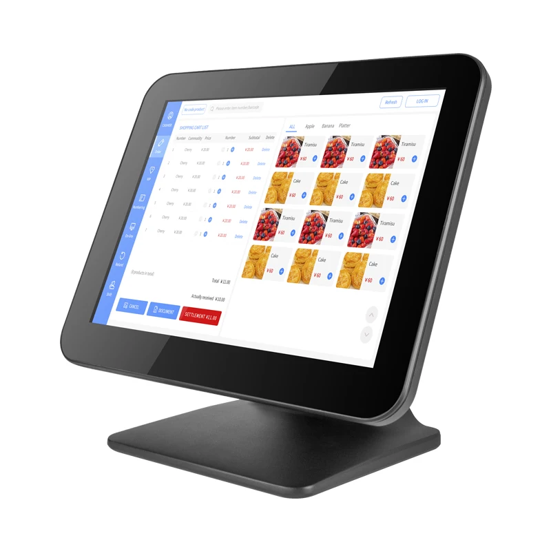 

Aluminum Pos Terminal Restaurant Order Pos System Hardware Windows Pos With Aluminum Stand