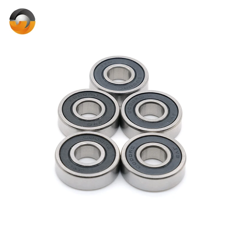 

2PCS High quality Deep Groove 6000 2RS 10x26x8 mm ABEC-7 Rubber seal Ball Bearings 6000RS 6000-2RS