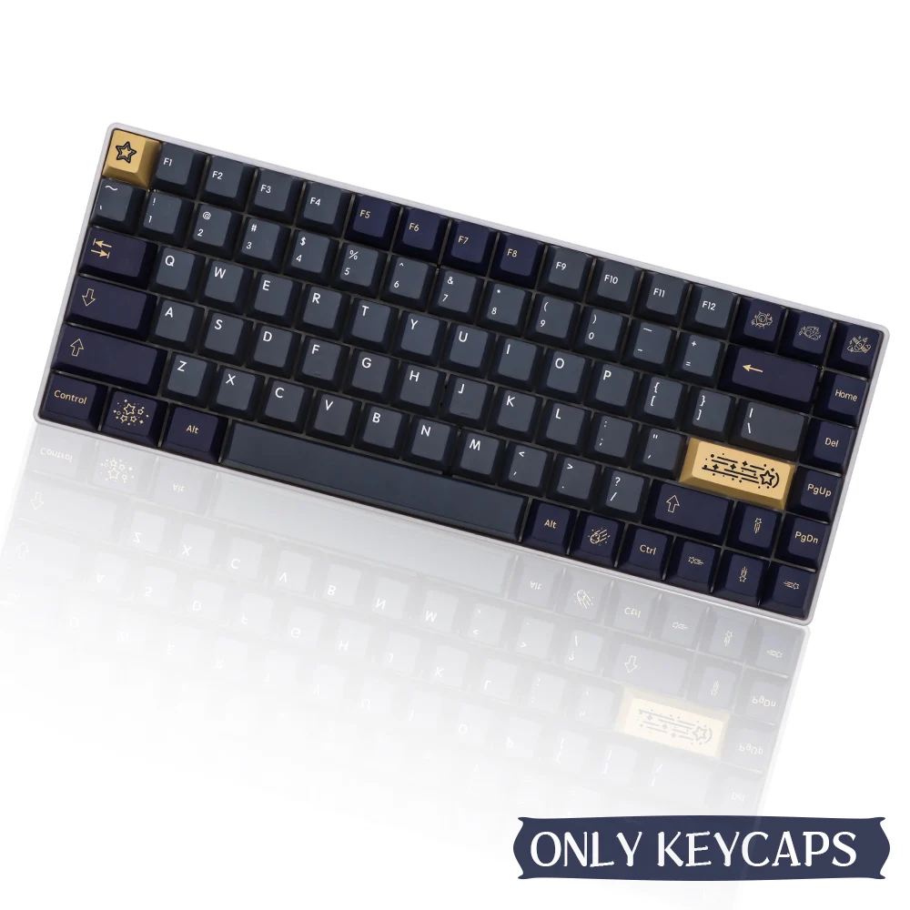 Teclado Mecânico Cap Key, PBT, DYE-Sublimação, GMK, Stargaze, Perfil Cereja, Interruptor MX, RK61, RK61, RK61, RK84, 87, 980, 104