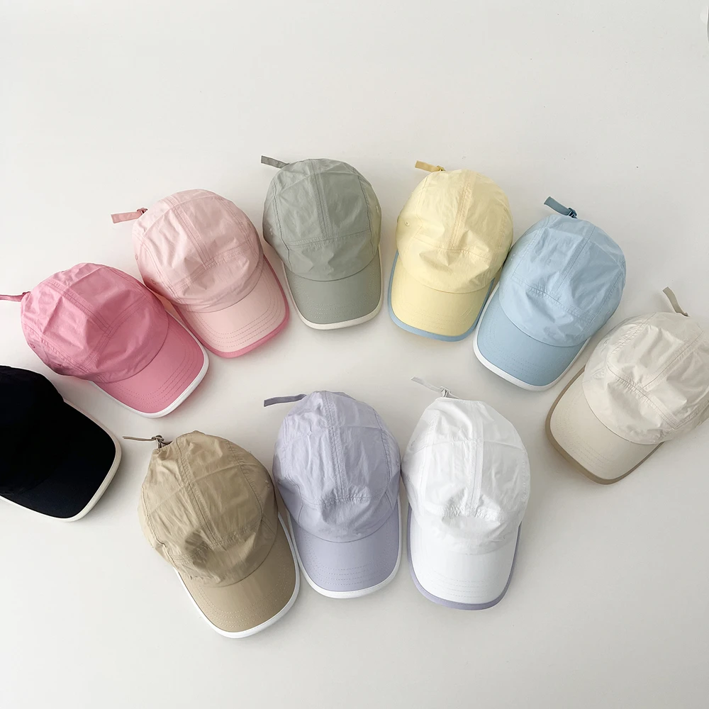 

Summer Spring Kids Boys Girls Quick Drying Baseball Caps Baby Sun Hats Thin Breathable Children Peaked Hat
