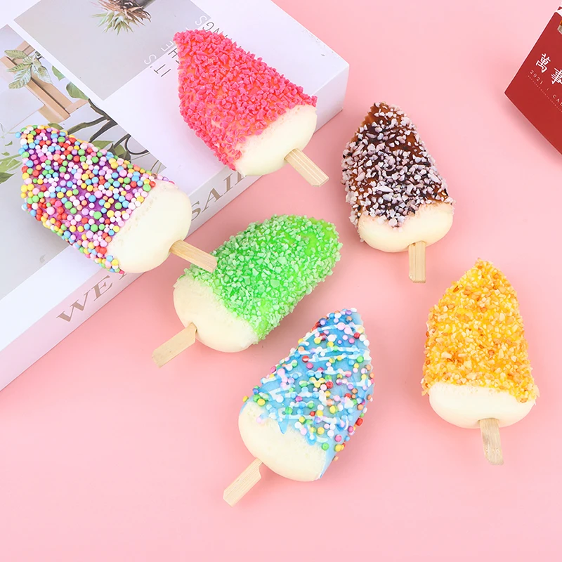 1Piece PU Artificial Dessert Fake Ice Cream Sorbet Simulation Praline Ice Cream Window Display Props For Photo Shoots Decoration