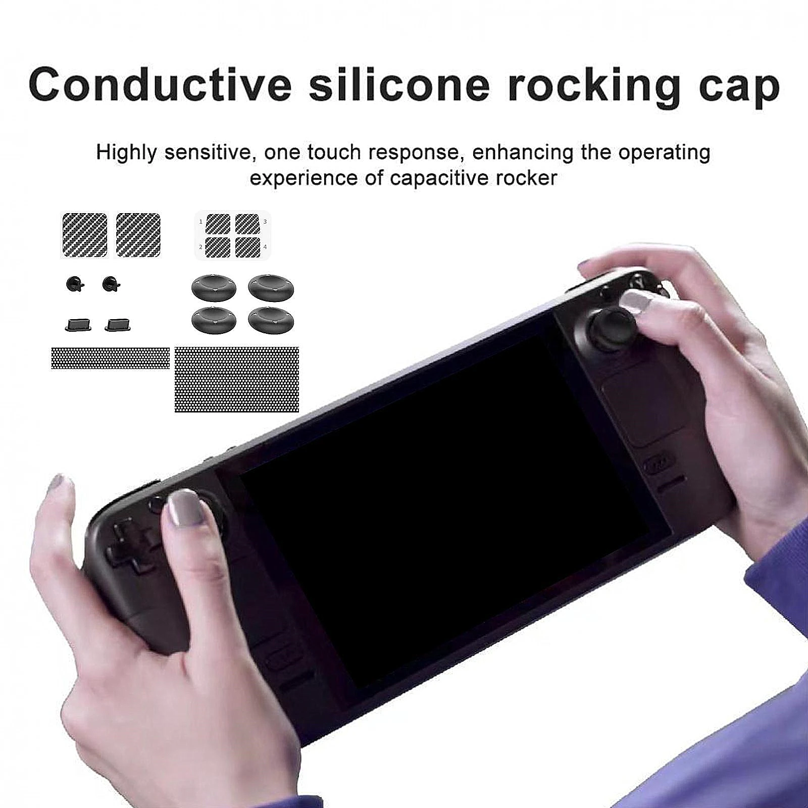 سيليكون المضادة للخدش الغبار التوصيل لوحدة التحكم سطح السفينة البخار غطاء غبار Thumbstick مع ملصقا واقية الروك