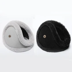 Cuffie antirumore da uomo Scaldaorecchie invernali in pile unisex addensate paraorecchie in peluche dietro la testa della fascia