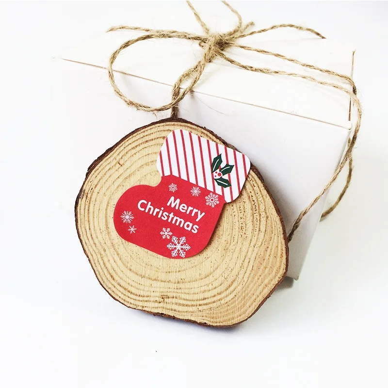 180pcs/lot Merry Christmas Sticker Socks Decoration Label Stickers DIY For GiftS Cake Baking Sealing Sticker Scrapbooking