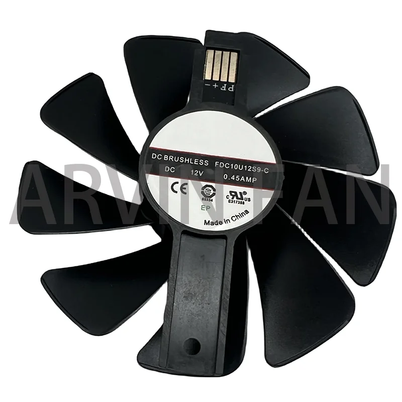 1 Stuk 95Mm FDC10U12S9-C Grafische Ventilator Voor Saffier Rx580 Rx480 Rx570 Nitro Rx 570/580/480 Videokaart Koeling Vervangen Fdc10u 12S