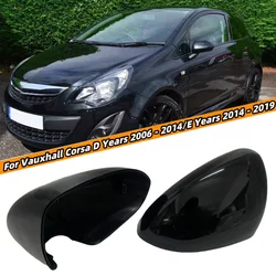 Pair Replacement Rearview Side Mirror Covers Cap For Opel VAUXHALL Corsa D 06-14 & E 2014-2019 Rearview Mirror Cap Covers