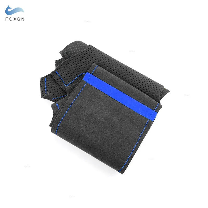 Braids Suede Leather Cover on Car Steering Wheel For BMW 3 Series E90 E91 2005 2006 2007 2008 - 2011 X1 E84 2010 2011 2012 2013
