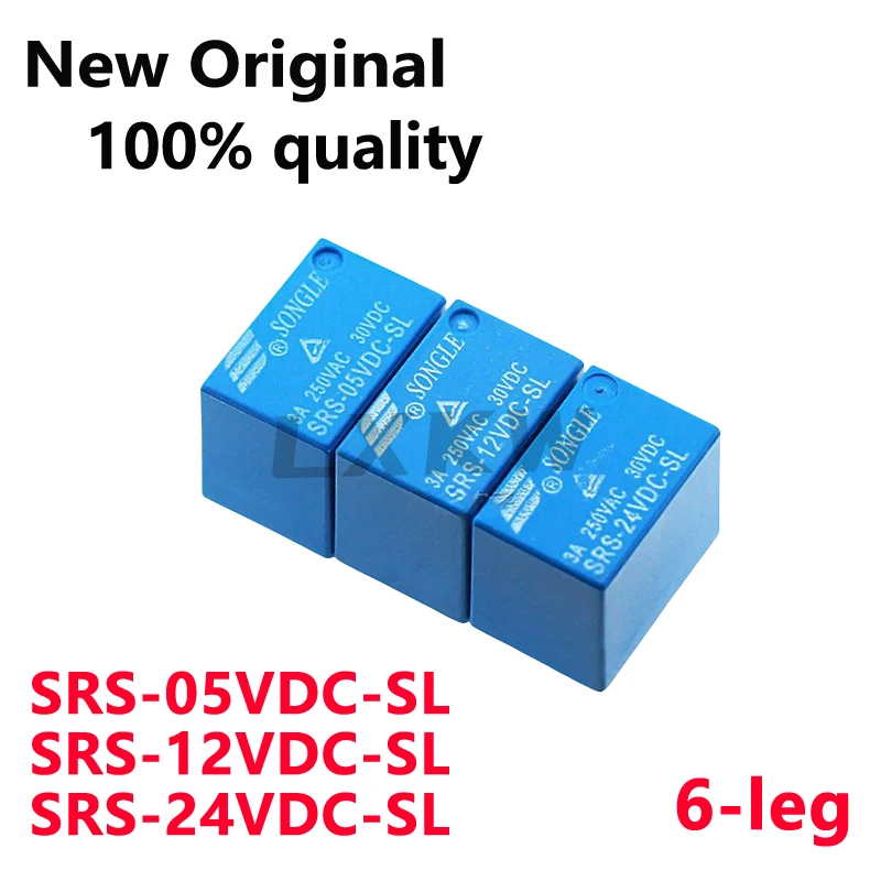 5/PCS New Original SRS-05VDC-SL SRS-12VDC-SL SRS-24VDC-SL A set of 6 conversion feet Songle relay In Stock