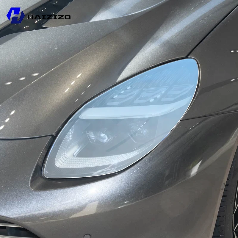 

For Aston Martin Vanquish 2021-2025 Smoke Black Car Headlight Protective Film TPU Anti-Scratch Vinyl Wrap Kit for Auto Light