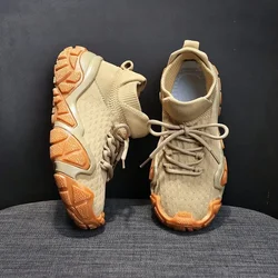 Spring and Autumn Lace-Up Women's Vulcanized Shoes Fashionable Breathable Sports Shoes Women's Tennis Shoes Non-Slip Thick Soles