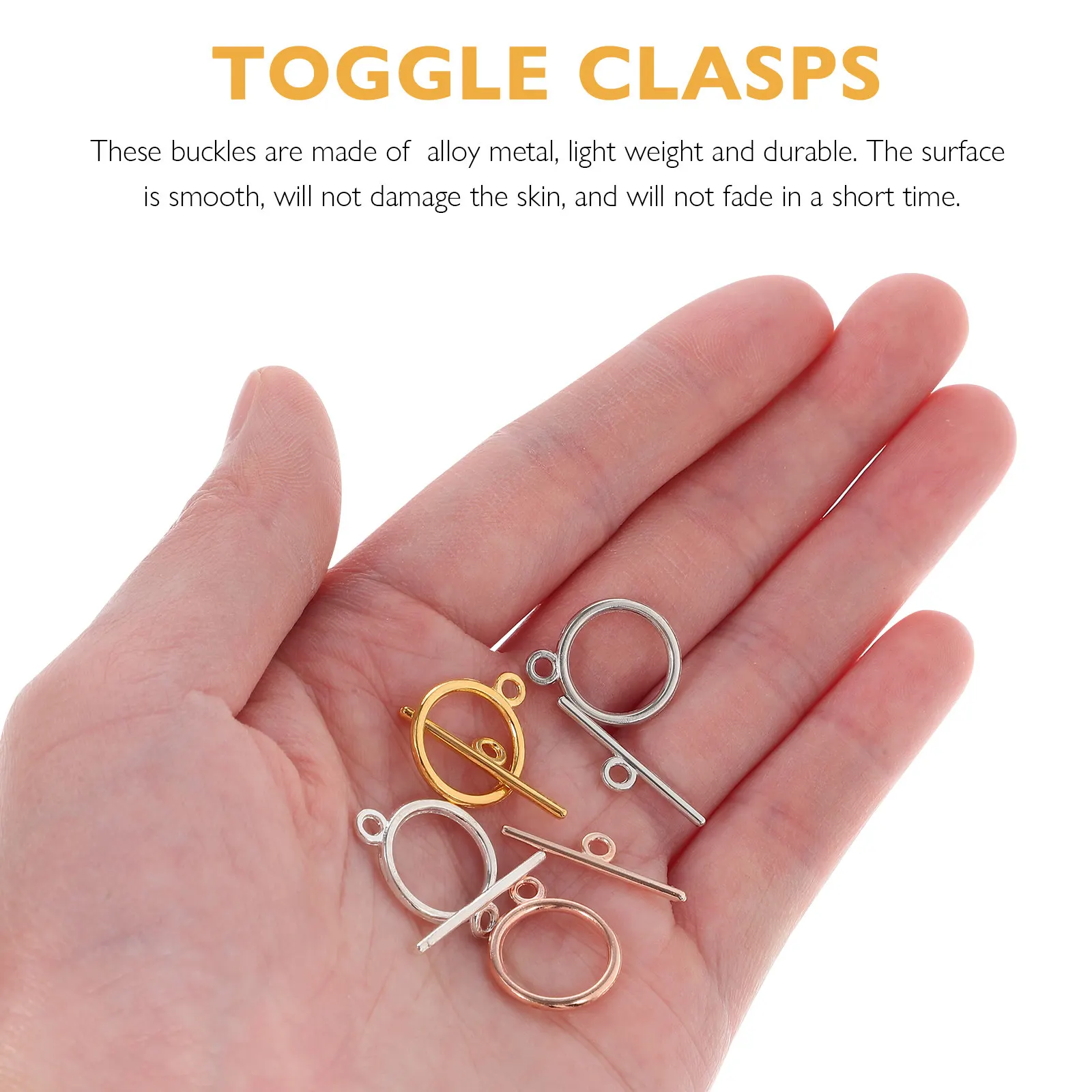 

Alloy Ot Toggle Clasps 1 Box Round T Bar Ring Connectors Jewelry Making Supplies DIY Necklace Bracelet Fastening Hardware