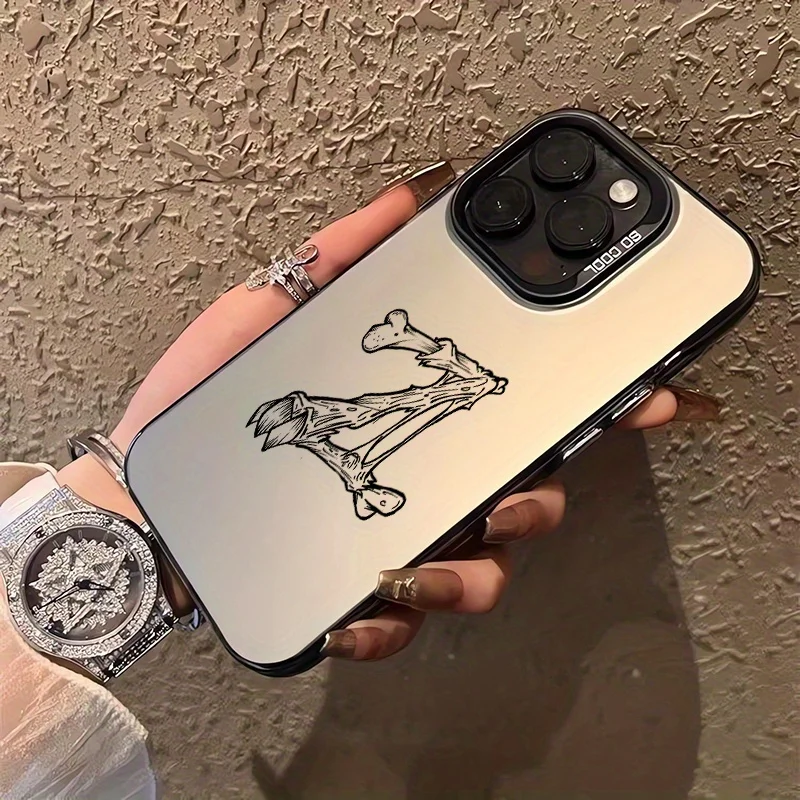 حافظة هاتف بنمط عظمة إلكتروني إبداعي لهاتف آيفون 17 16 15 14 13 12 11 Pro/ Max/Plus غطاء خلفي مقاوم للصدمات مضاد للبصمة #2