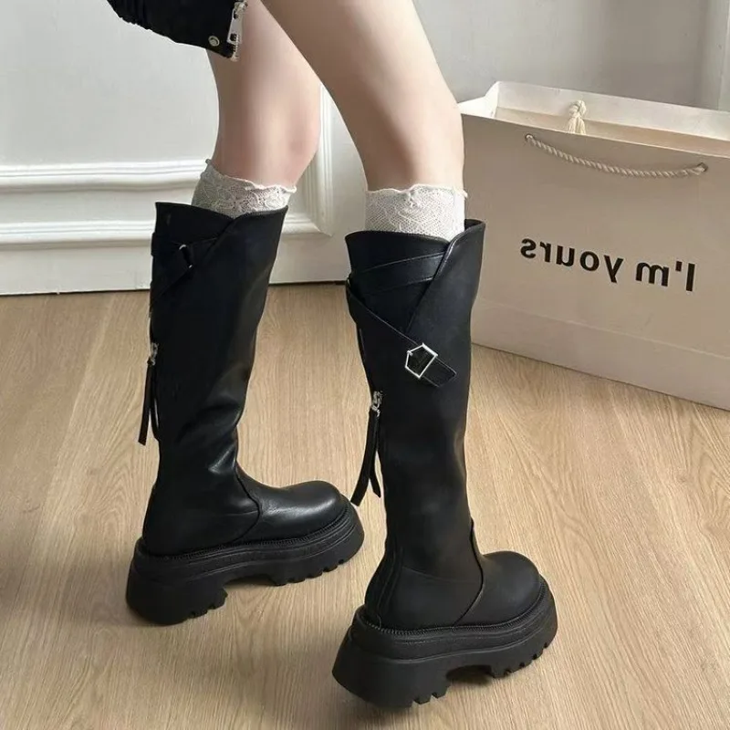 Long Tube Boots for Women, 2026 New Model, But Knee Thick Soled Knight Boots