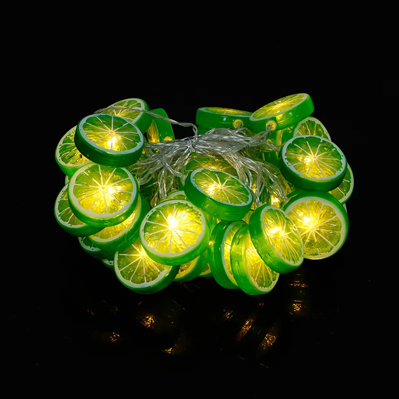 2025 Luces de cadena LED de limón Luces de decoración de Roma Decoración de fiesta interior Batería Luces de hadas alime