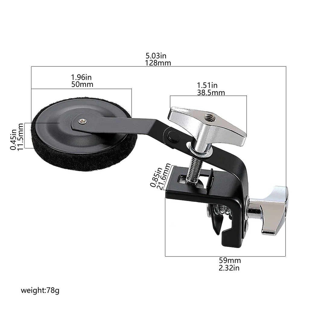 

Drum Damper Mute Silencer Clamp On Drum Damper Felt Kit Tone Control Mute Silencerfor Snares Drum Parts