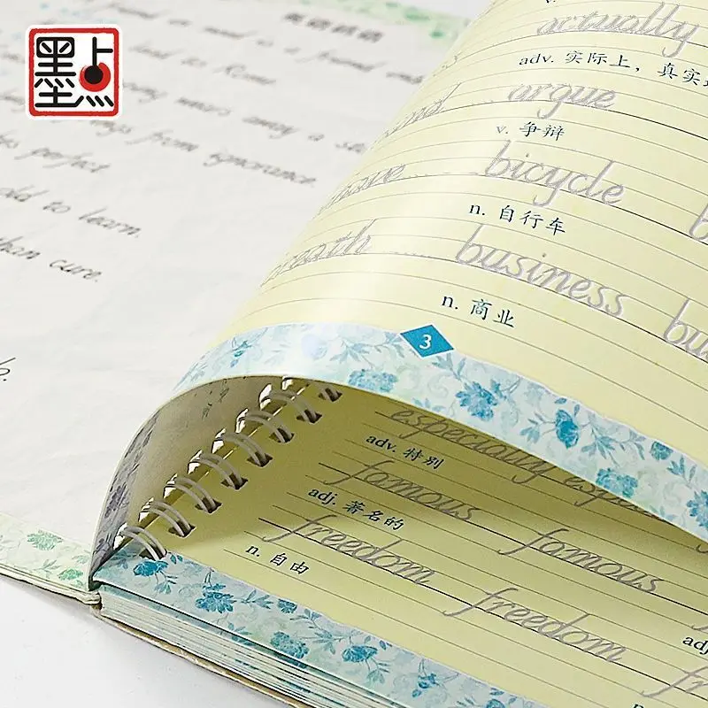 custom. [Grooved Handwriting Practice] Ink Italian Italic Beautiful Cursive Beautiful English Student Girl Postgraduate Exam