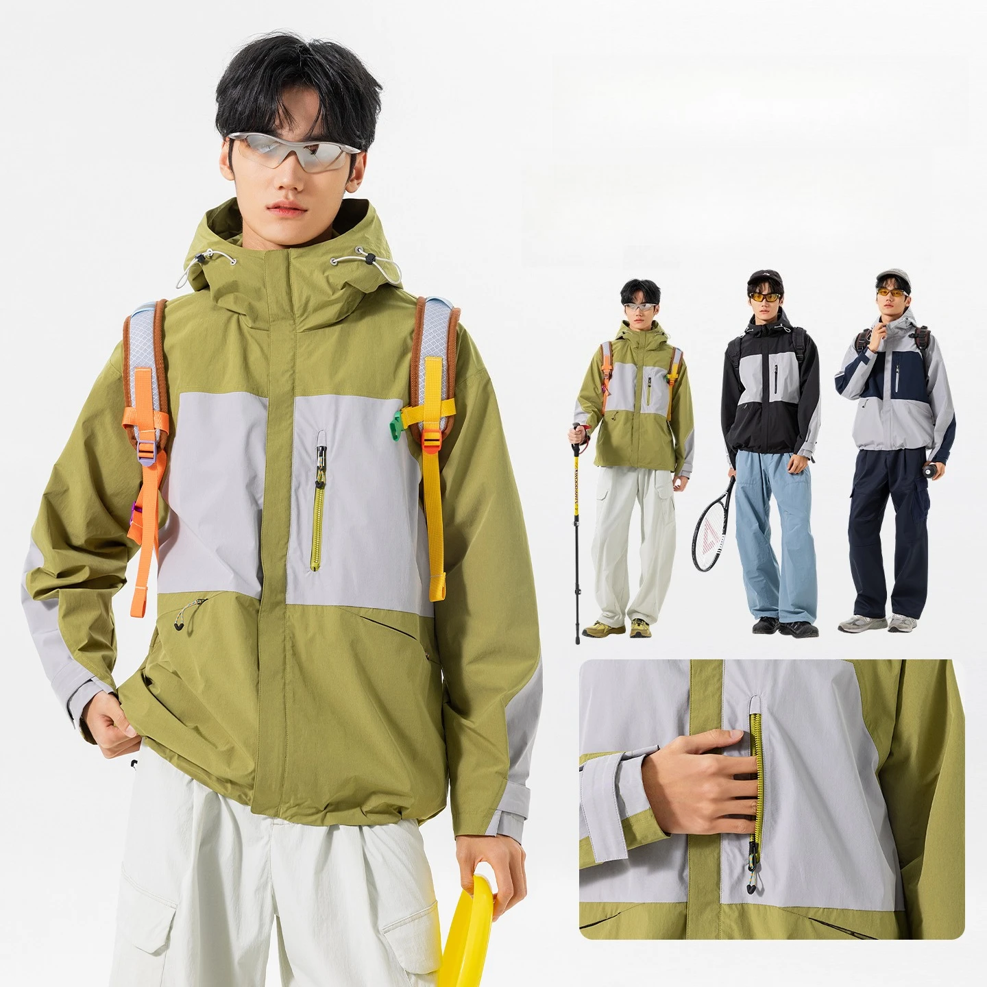 All-Weather Protective Jacket Men's Outdoor Jacket, Casual Everyday Jacket