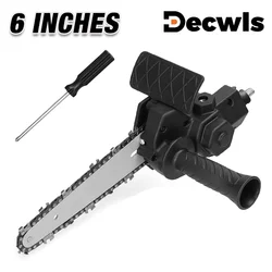 6-inch Electric Chain Saw, Cordless Pruning Saw Adapter, Household Multifunctional Mini Electric Saw, Woodworking Cutting Tools,