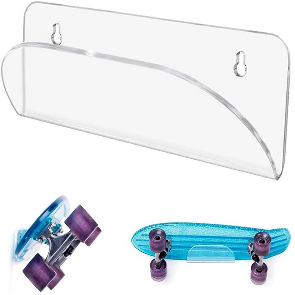 Skateboard Display Holder Portable Detachable Wall-mounted Pre-drilled Transparent Stand Organizing Bracket Accessories