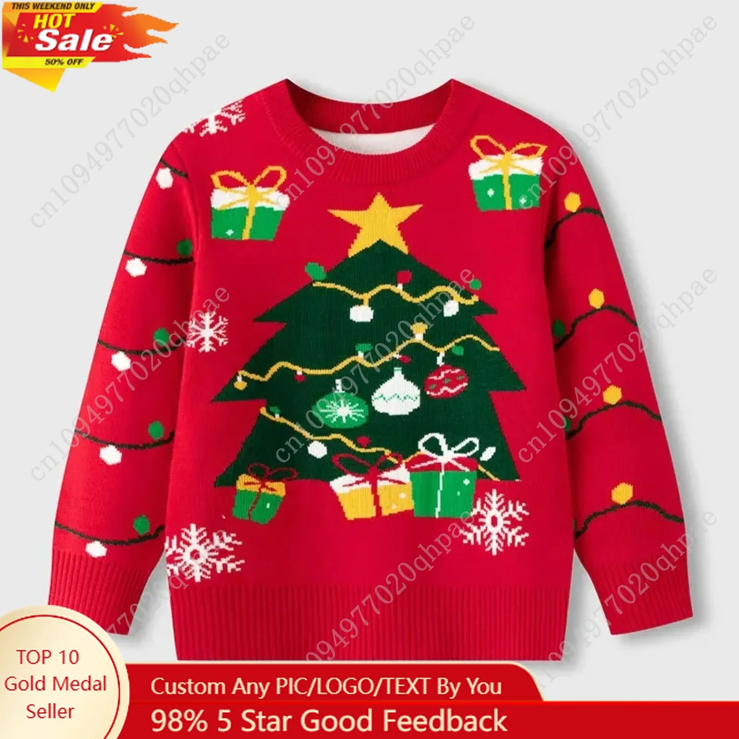 هدية عيد الميلاد للأطفال تريكو سانتا شجرة طباعة عيد الميلاد البلوزات كم كامل س الرقبة لاعبا الأطفال الدافئة لينة البلوز لاعبا #1