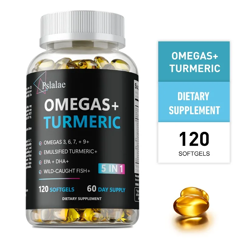 

Капсулы Omegas+ с куркумой - с DHA и EPA, улучшают усвоение, способствуют здоровью сердца, суставов и мозга, улучшают пищеварение, без ГМО.