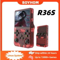 Consola de videojuegos portátil Retro R36S, sistema Linux, pantalla IPS de 3,5 pulgadas, reproductor de vídeo de bolsillo, juegos R35S de 64GB