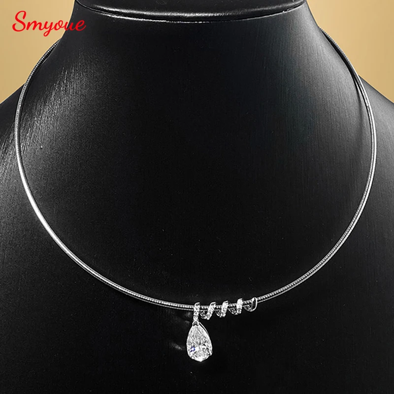 

Ожерелье Smyoue 3CT 5CT из муассанита для женщин, подвеска DIY, лабораторный бриллиант, подарки для пар, 100% настоящее серебро 925 пробы