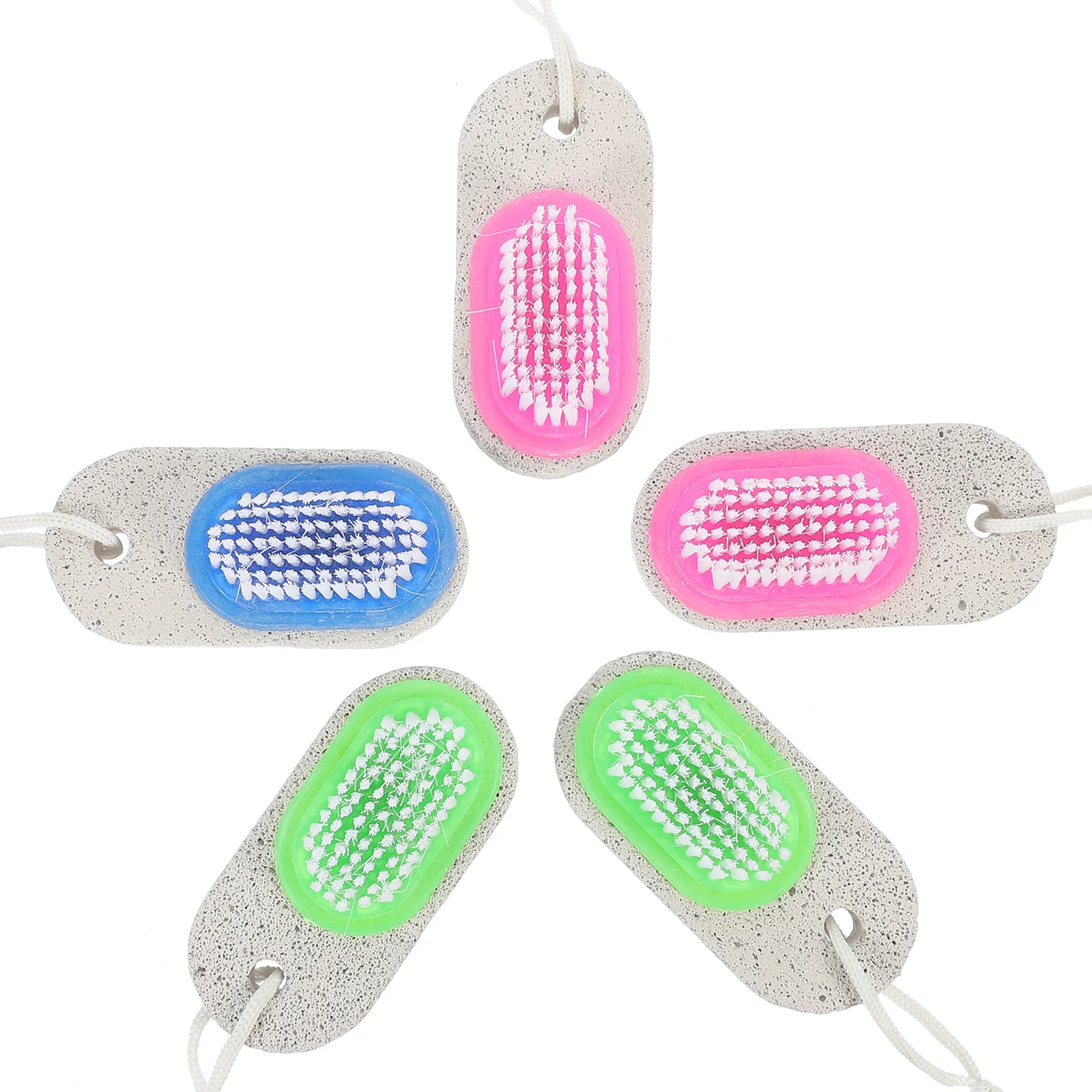 

5 Pcs Double-sided Pumice Stone with Brush Callus Remove Pedicure Tool Remover Foot File Mane Dead Skin