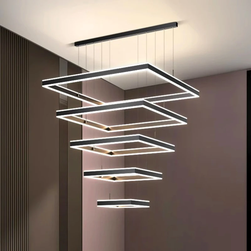 Imagem -02 - Nordic Pendant Lights For Home Decoration Stair Chandelier Sala de Estar e Jantar Luz de Teto Iluminação Interna