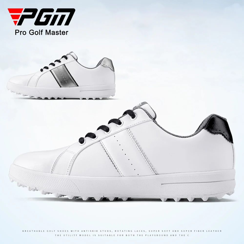 

PGM Golf Shoes Women Waterproof Shoes Microfiber Leather Ladies Casual Sports Shoes Non-Slip Golf Training Sneakers XZ187