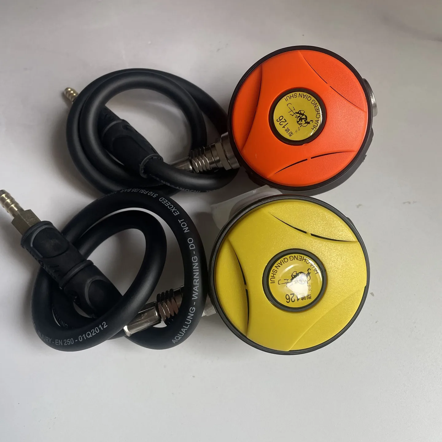 Orange Yellow Diving Respirator Breathing Regulator Pressure Reducing Valve Secondary Head