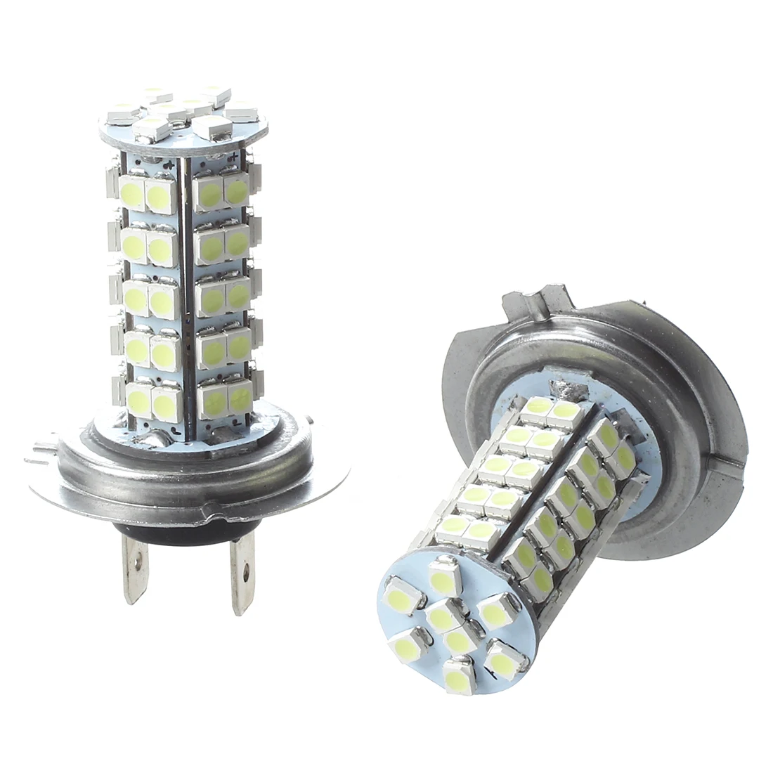 2x H7 3528 SMD 68 LED Car Bulbs, 12V