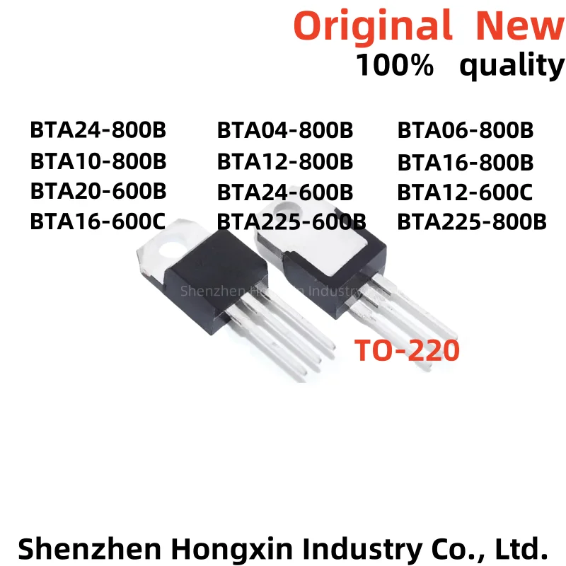

10PCS BTA24-800B TO-220 BTA24-800 BTA16-800B BTA04 BTA06 BTA10 BTA12 BTA20 BTA12 BTA16 -600C BTA225- BTA225 -800B BTA24 -600B