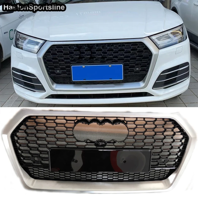 For Audi Q5 SQ5 2018 2019 2020 Front Bumper Racing Grill Sport Engine Mesh Guard Grids For Quattro Style