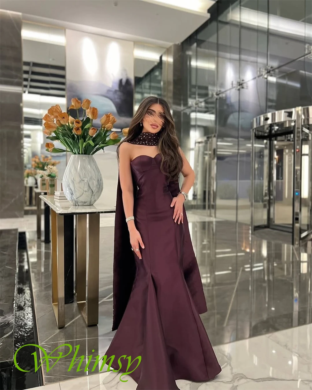 فستان سهرة حورية البحر من الساتان الرائع مخصص فاخر واتو قطار فساتين لحضور الحفلات الموسيقية مزاجه بدون أكمام فساتين مناسبة مخصصة