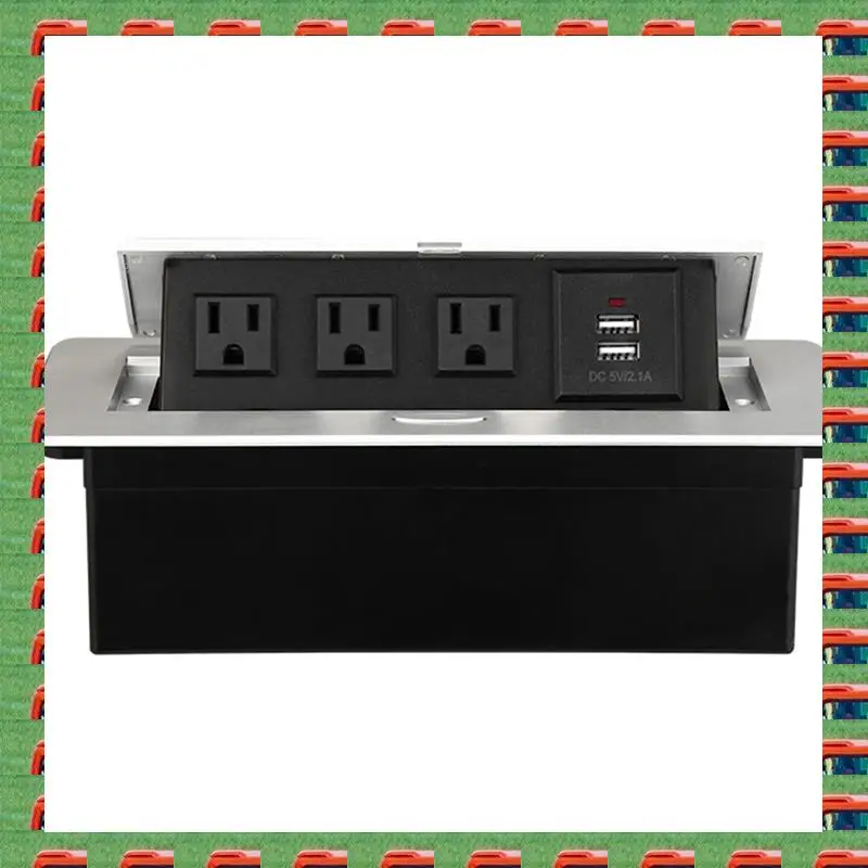 

ABMO 3 розетки - напольная электрическая розетка Встраиваемая настольная розетка Напольная розетка с 2 USB-портами Американская вилка Easy T