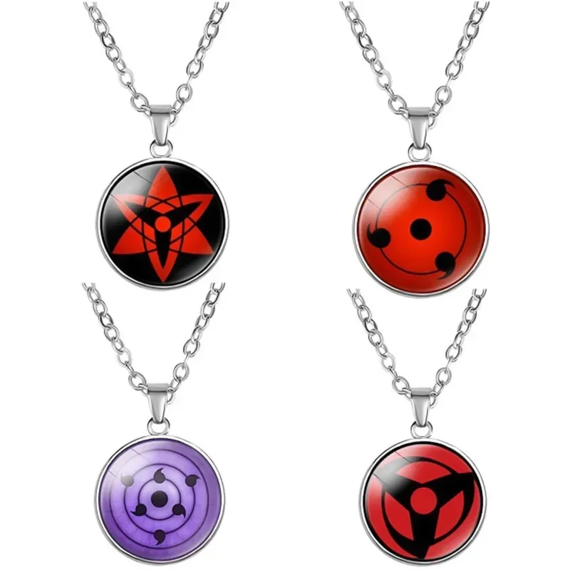 Collar de Anime japonés Naruto Sharingan, cadena para hombre, accesorios de joyería, colgante de Cosplay de Uchiha Itachi, juguetes para niños, regalo de cumpleaños