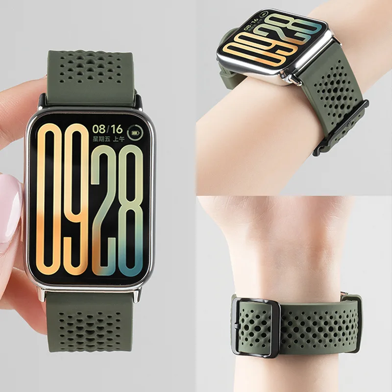 

Silicone Strap for Xiaomi 9/8 Pro Comfortable silicone strap for Mi Band nylon 9/8 Pro pin buckle Strap Accessories