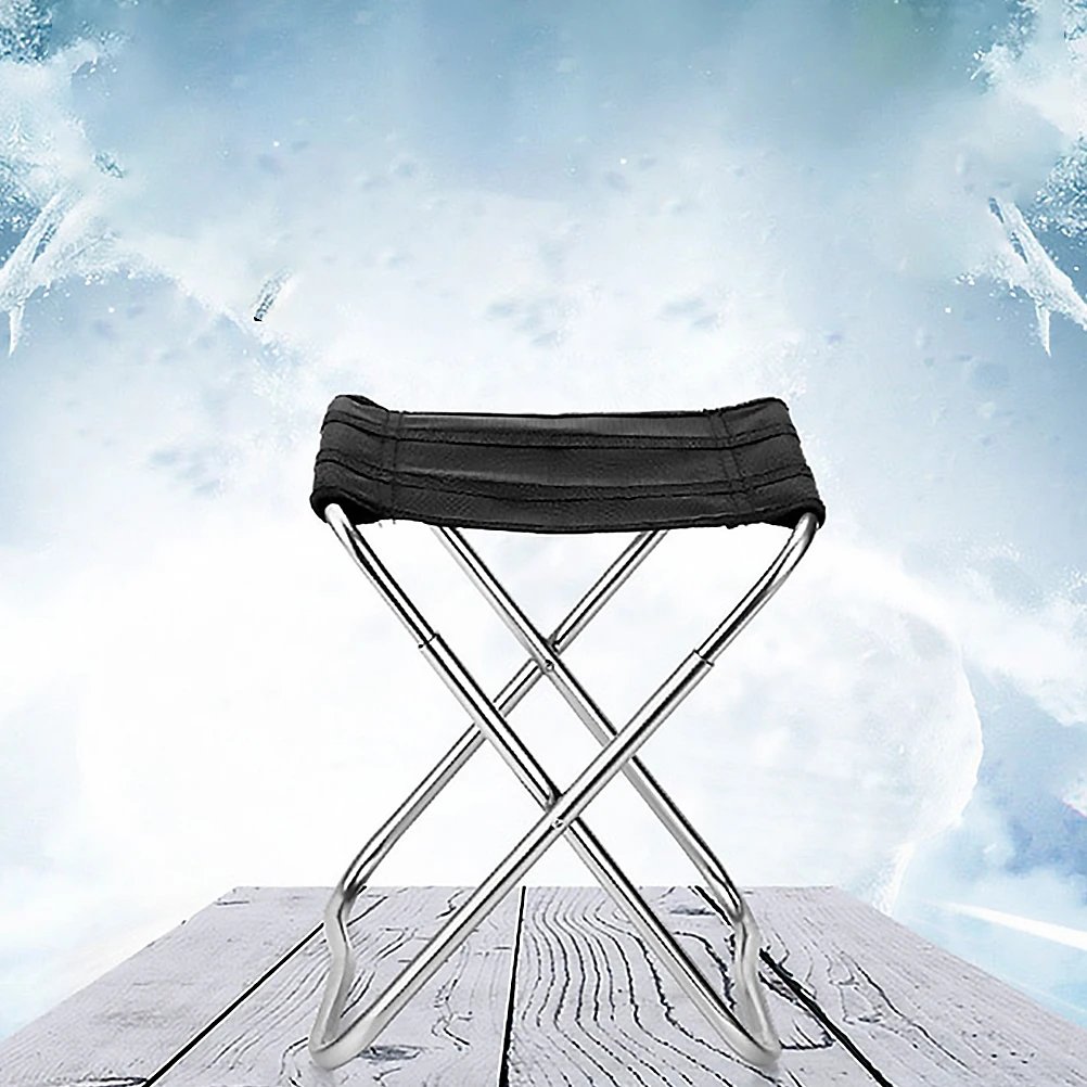

1Pcs Fishing Stool Folding Outdoor Portable Chair Aluminum Alloy Camping Stool Lightweight Black Folding Chair