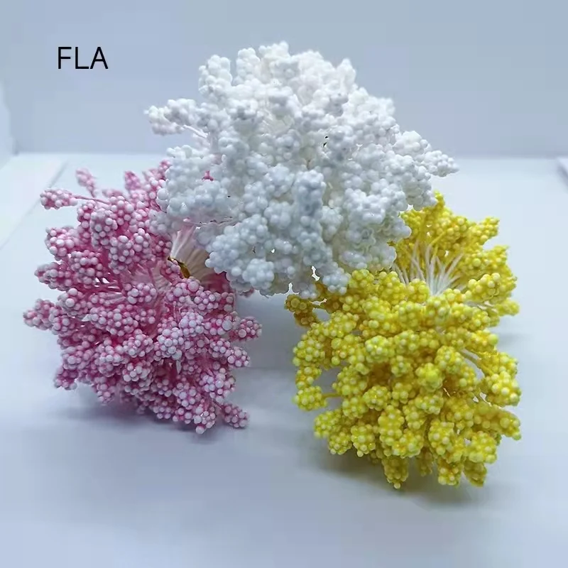 800pcs/lot Foam Flower Stamen 5mm DIY Artificial Mini Pearl Flowers Wreath Wedding Party Home Decor